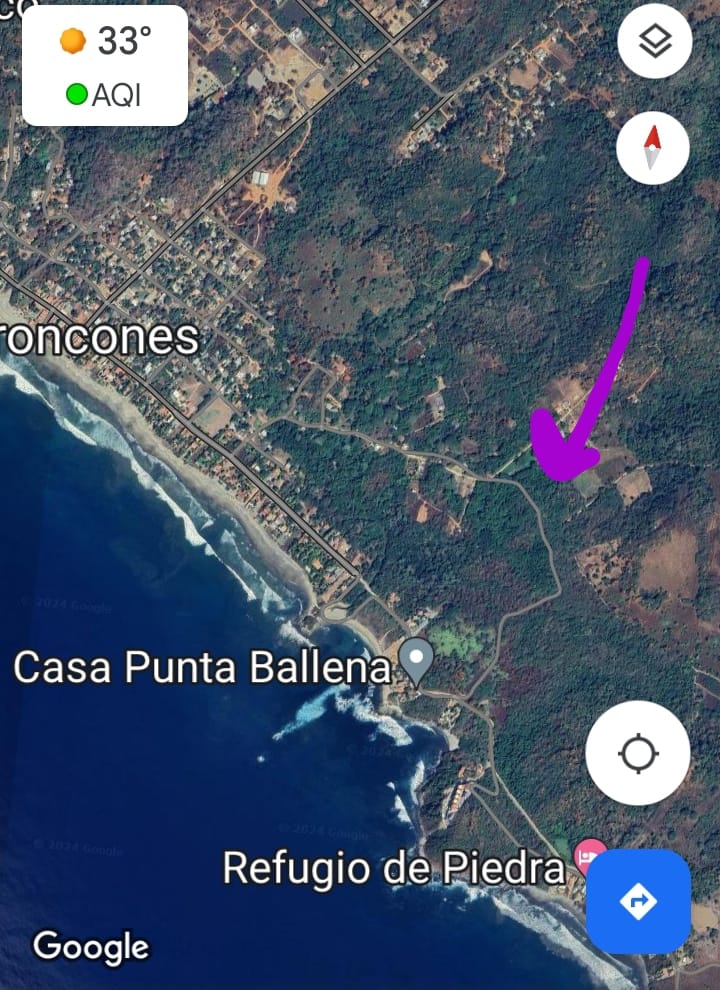 Ubicacion lotes en venta en Playa Troncones Mexico