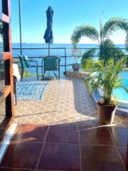 Deck overlooking ocean